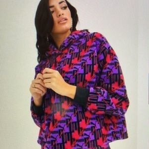 PUMA Women All-Over Print Fleece Hoodie Sz M